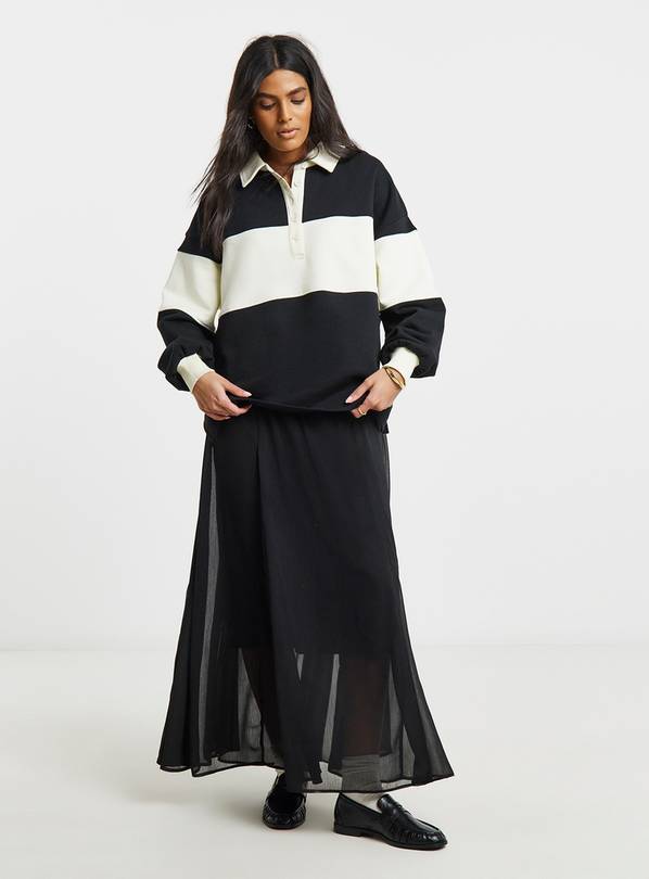 SIMPLY BE Polo Sweatshirt With Stripe Panel 26
